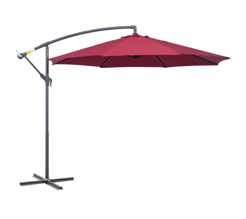 Parasol Déporté Octogonal Diamètre 3m Rouge
