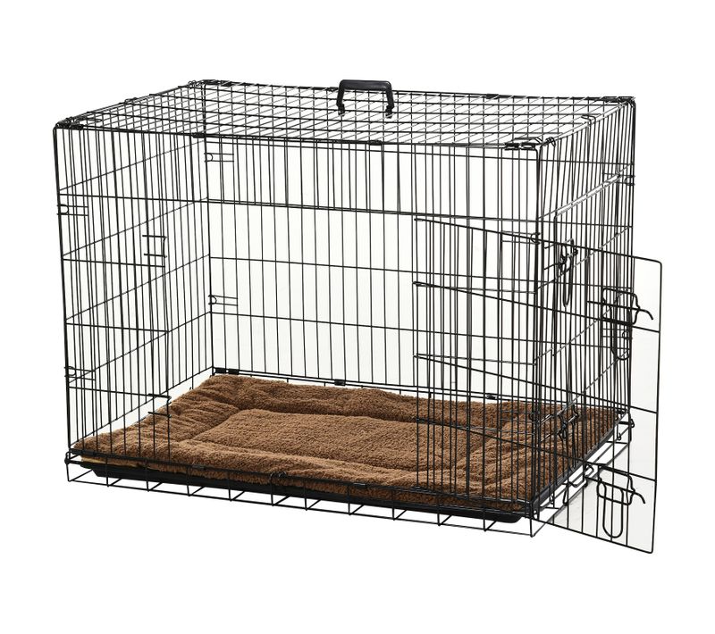 Caisse De Transport Pliante Chien 92 X 57 X 62,5 Cm Noir