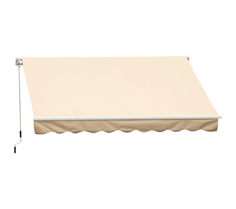 Store Banne Manuel 4 X 2,5 M Polyester Imperméable Rétractable