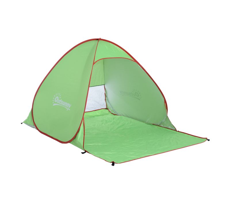 Abri De Plage Tente Vert Rouge