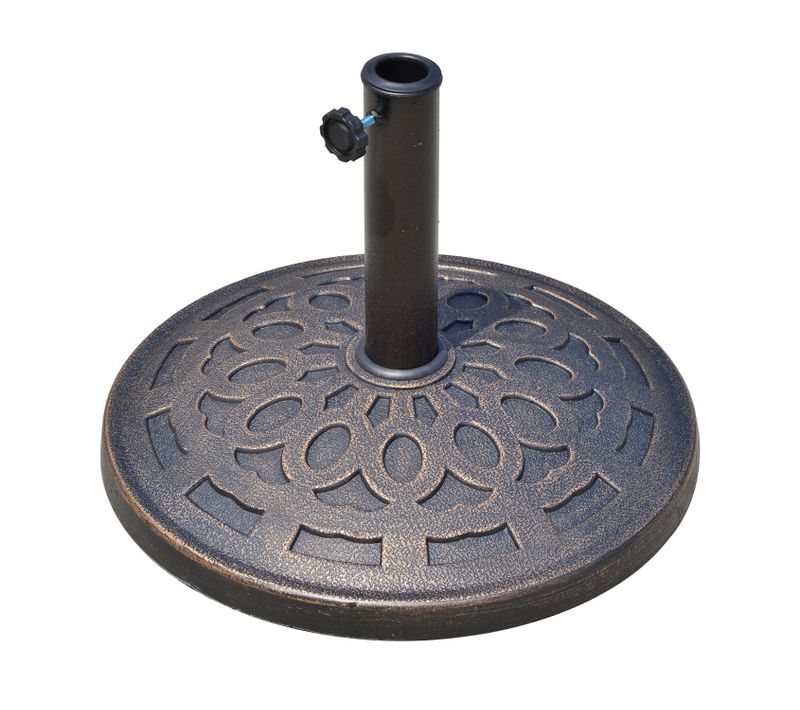 Pied De Parasol Résine Imitation Fonte Bronze
