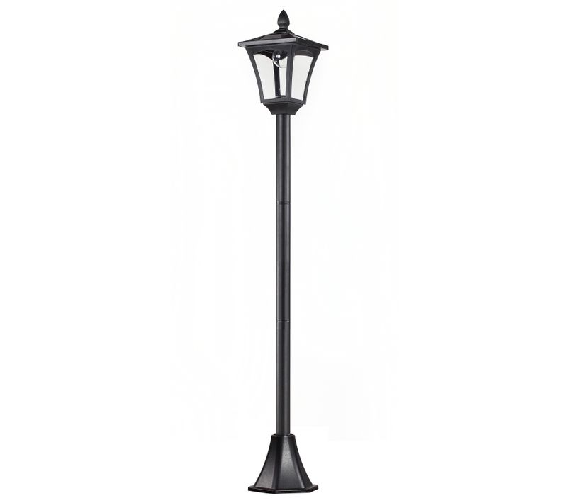 Lampadaire Extérieur Solaire Luminaire Lanterne LED Noir