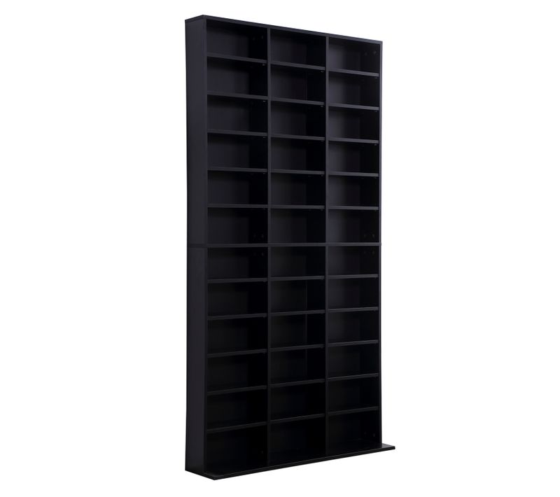 Étagère Rangement Cd/dvd 33 Compartiments Réglables