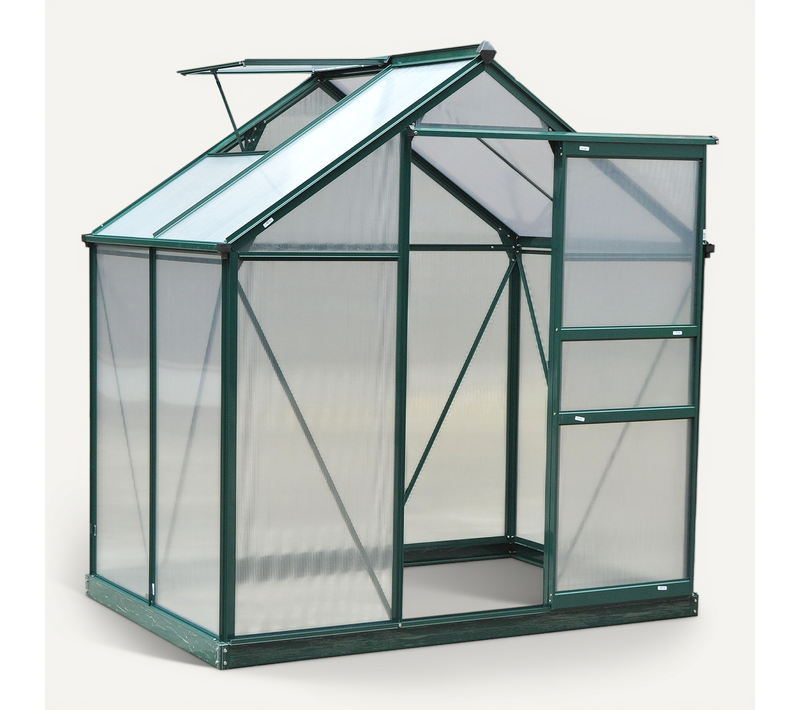 Serre De Jardin Polycarbonate Alu. Vert
