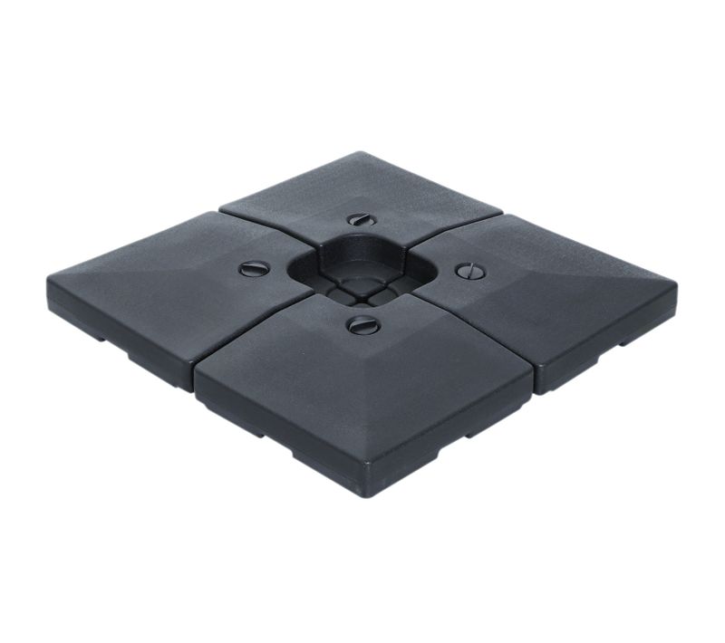 Lot De 4 Poids De Lestage Carré Hdpe Noir