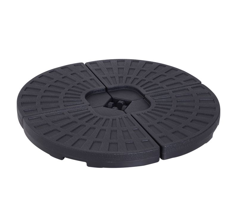 Lot De 4 Poids De Lestage Pour Parasol Hdpe Noir