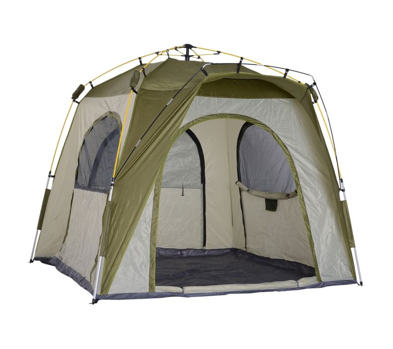 Tente De Camping Pop-up 4 Personnes Fibre Verre Polyester