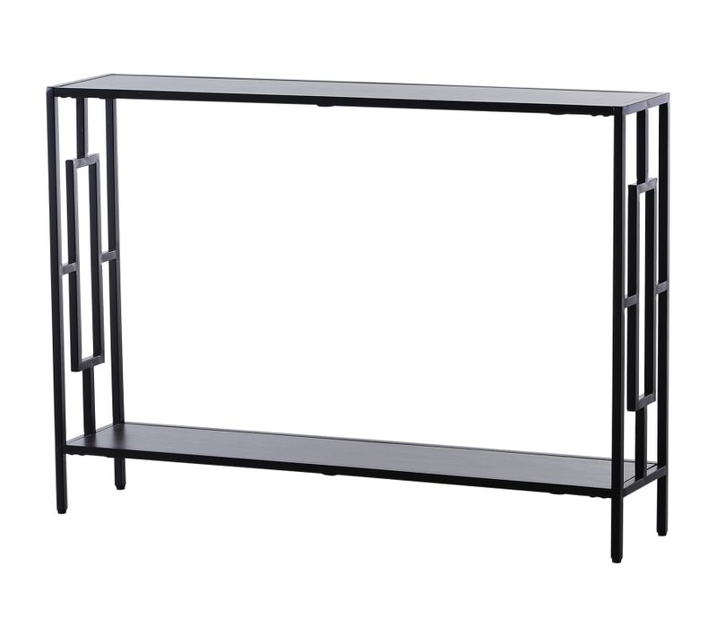 Console Style Industriel Étagère Gris