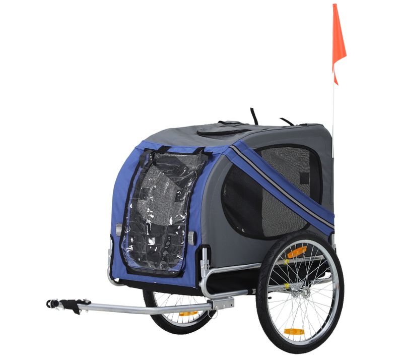 Remorque Vélo Pour Chien Animaux Pliable Barre Attelage Inclus