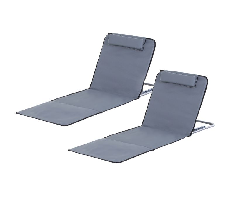 Lot De 2 Tapis De Plage Rembourré Sac Transport Inclus