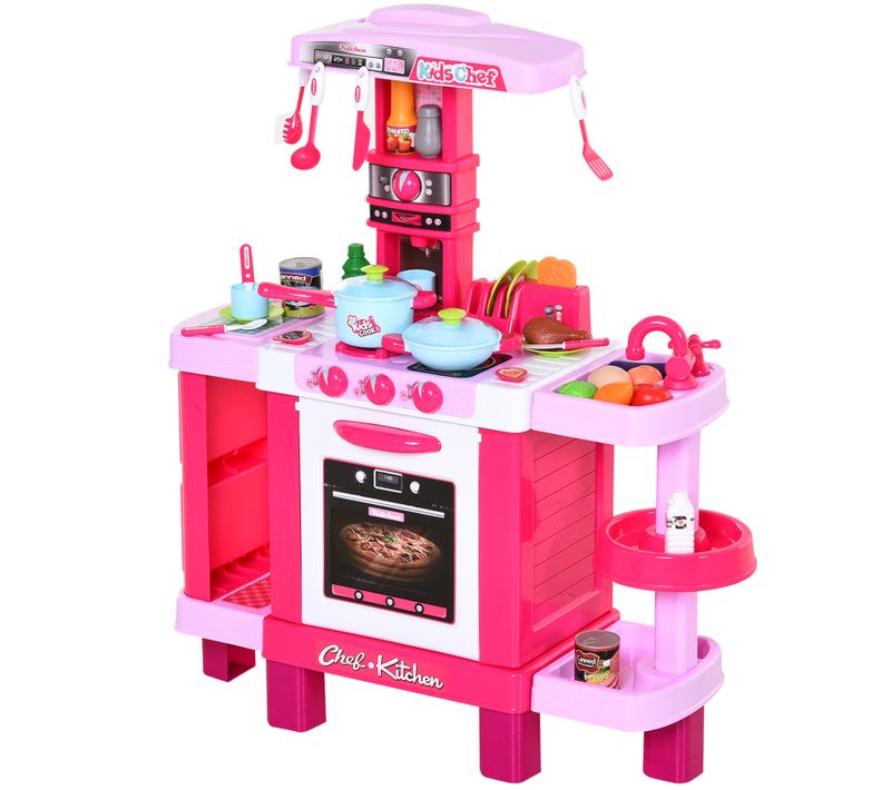 Cuisine Pour Enfant 38 Accessoires Inclus Sons Et Lumières Rose
