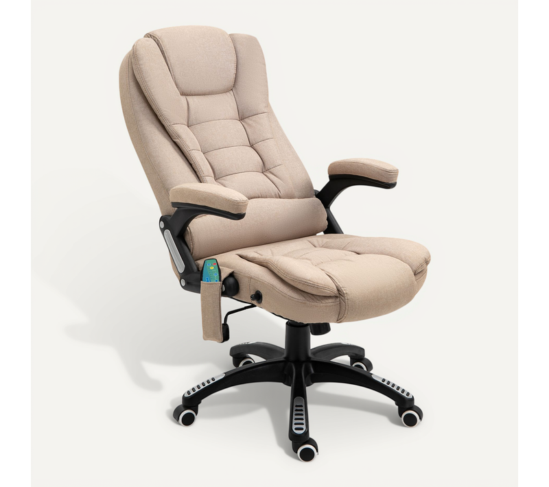 Fauteuil De Bureau Direction Massant Chauffant Tissu