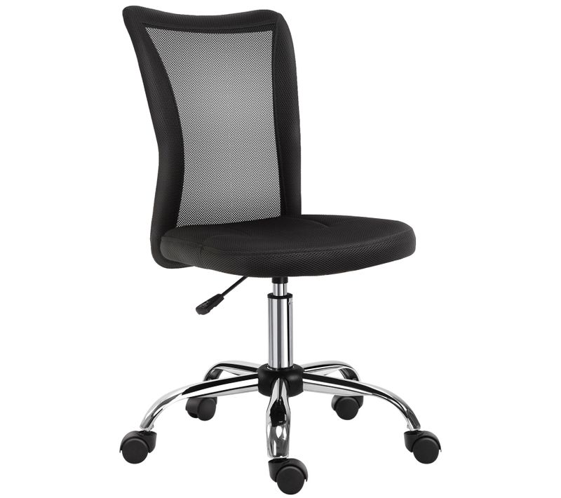 Chaise De Bureau Ergonomique Hauteur Réglable Piètement Chromé Pivotant 360° Revêtement Maille