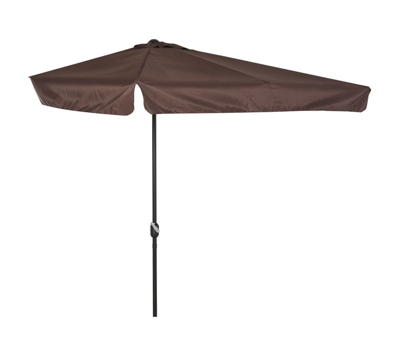 Parasol De Balcon - Demi Parasol - 5 Entretoises Métal Polyester Haute Densité