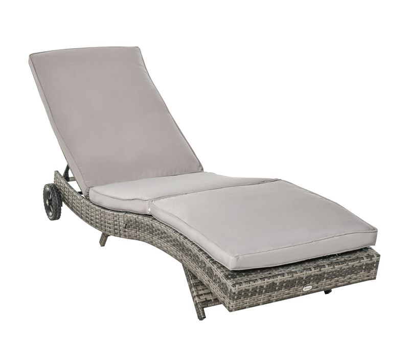 Bain De Soleil Inclinable 5 Positions Matelas Résine Tressée
