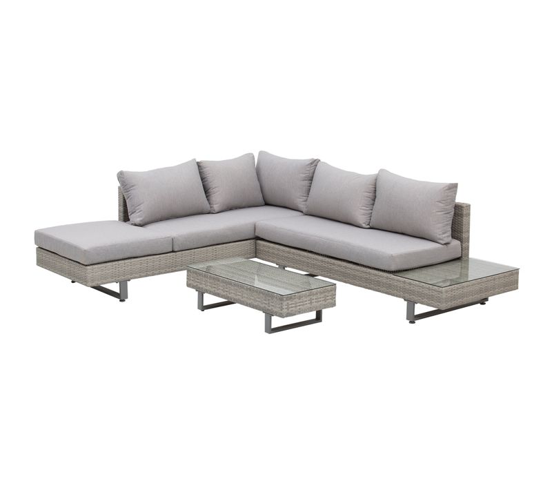 Ensemble Salon De Jardin D'angle 5 Places Design Contemporain