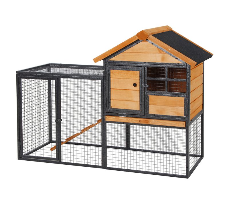 Clapier Cage à Lapins Cottage Métal Époxy Pin Pré-huilé