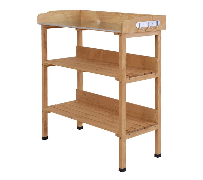 Table De Rempotage 2 étagères 3 Crochets