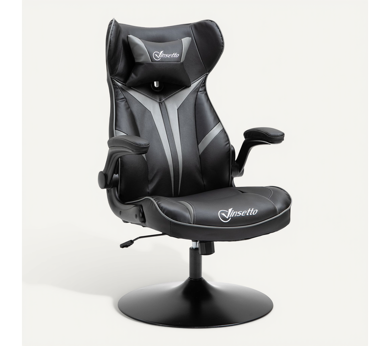 Fauteuil Gaming Réglable Tétière Accoudoirs Relevables Métal Pvc