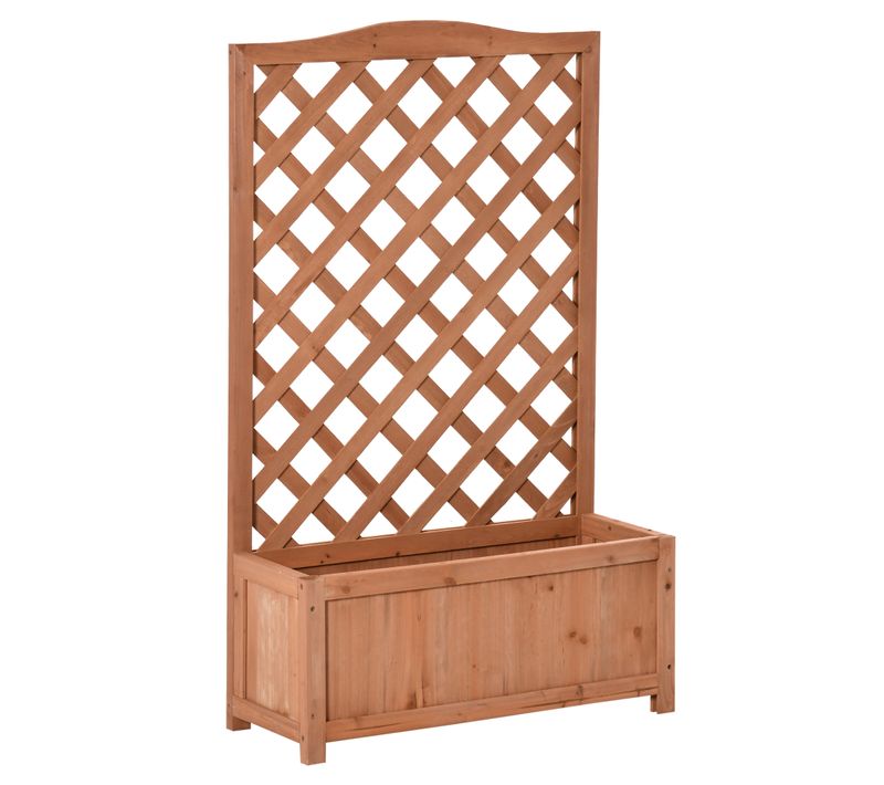 Jardinière Sur Pieds Avec Treillis Bois Sapin Pré-huilé