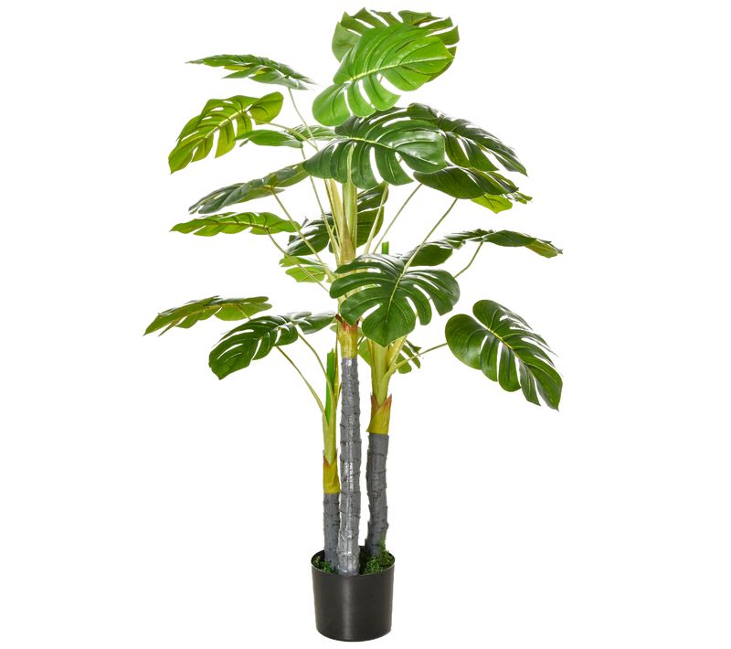 Plante Artificielle Monstera H1,2 M Feuilles De Tortue Réalistes Pot Inclus