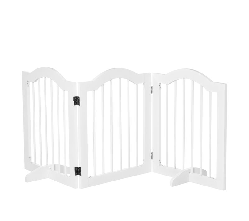 Barrière Modulable Pliable Barrière De Sécurité 154,5l X 61h Cm Blanc