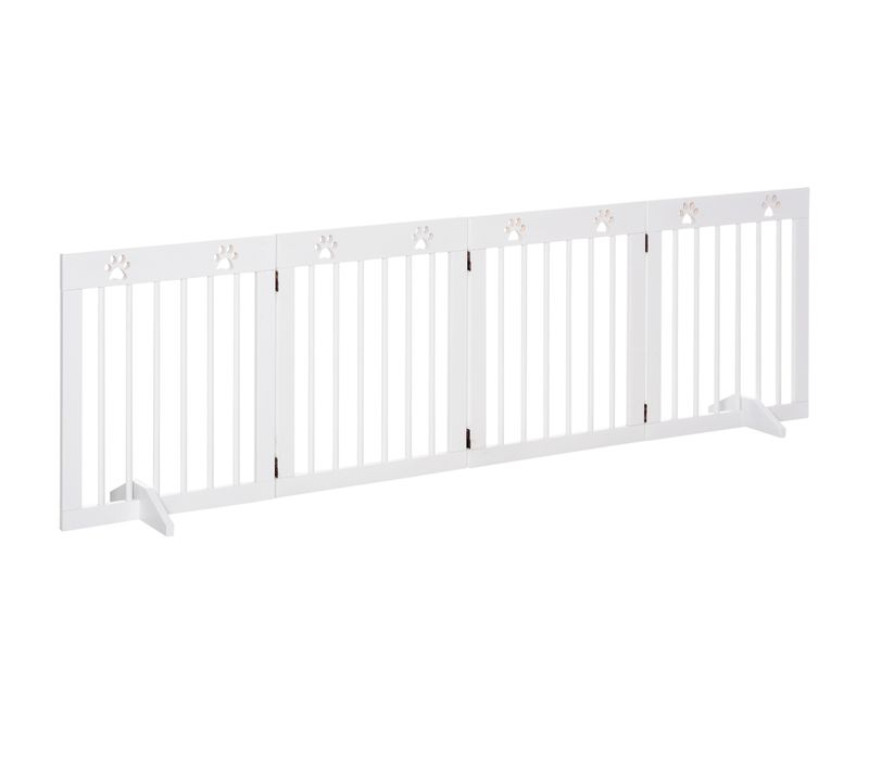 Barrière Modulable Pliable Pour Animaux Pin Blanc
