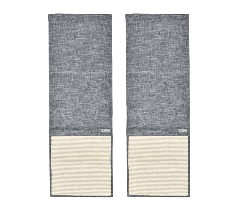 Lot De 2 Tapis Griffoir Grattoir Chat De Canapé Sol Ou Mur Sisal Gris
