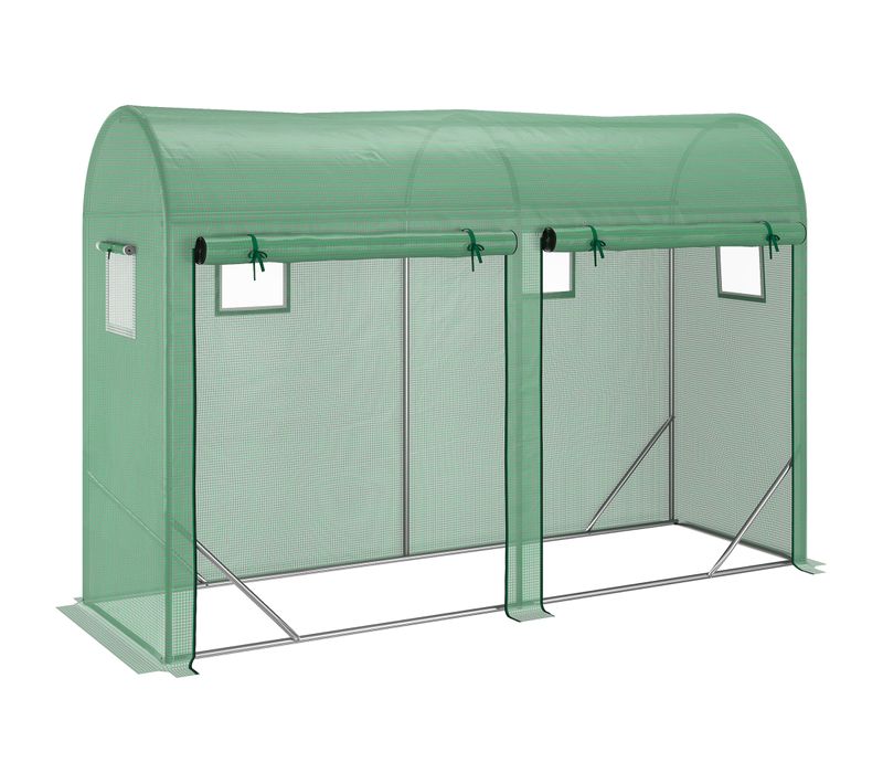 Serre De Jardin Serre à Tomates Acier Pe Haute Densité Vert