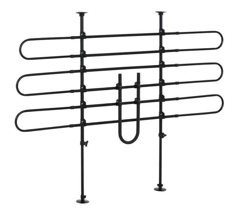 Grille De Séparation Voiture Réglable Pour Chien Acier Noir