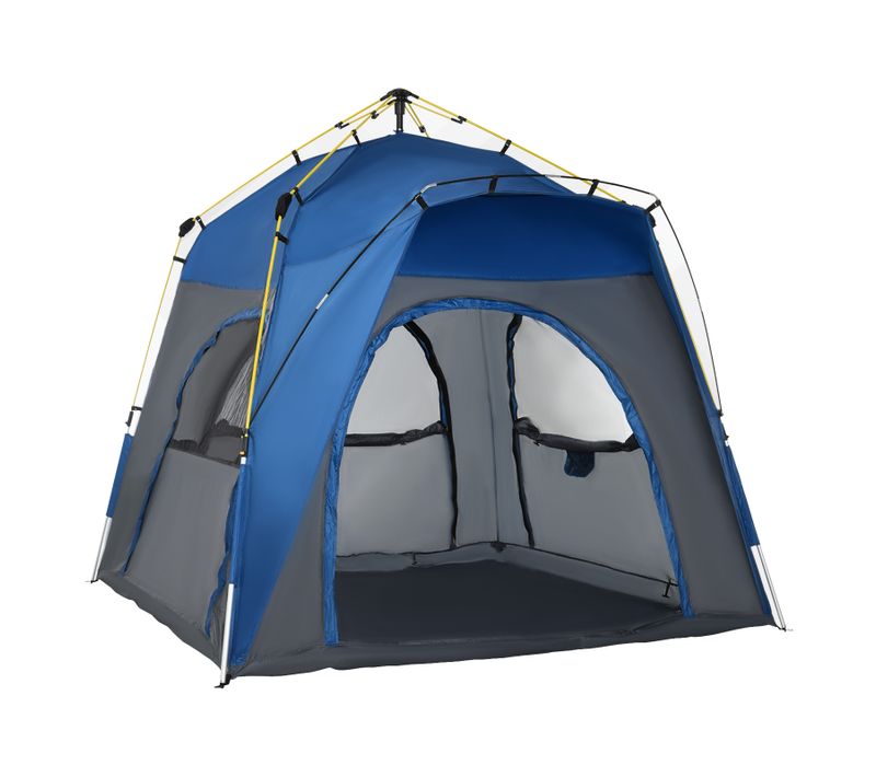 Tente De Camping Pop-up 4 Personnes Fibre Verre Polyester