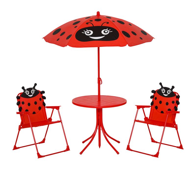 Ensemble Salon De Jardin Enfant 4 Pièces Design Coccinelle