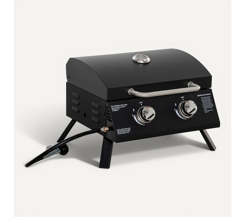 Barbecue à Gaz De Table Portable 2 Brûleurs