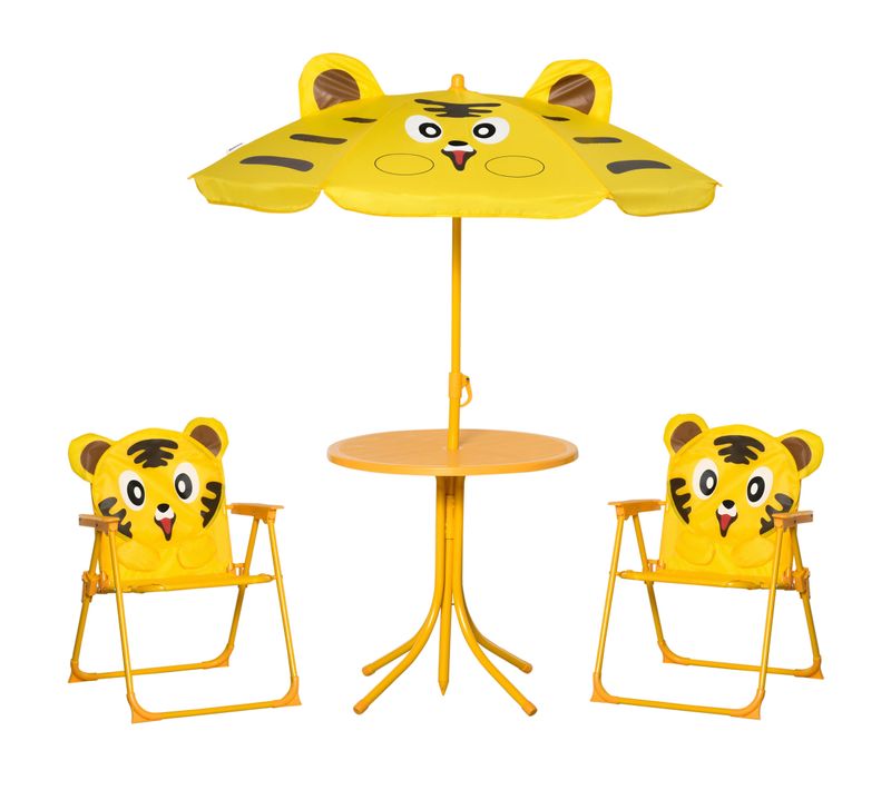 Ensemble Salon De Jardin Enfant 4 Pièces Design Tigre