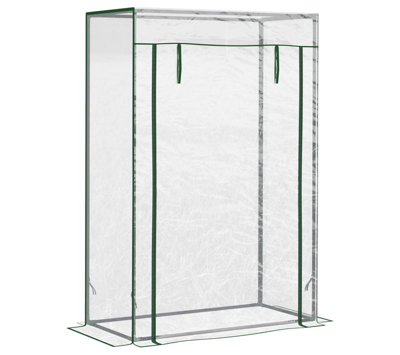 Serre De Jardin à Tomates Acier Thermolaqué Vert Pvc Transparent