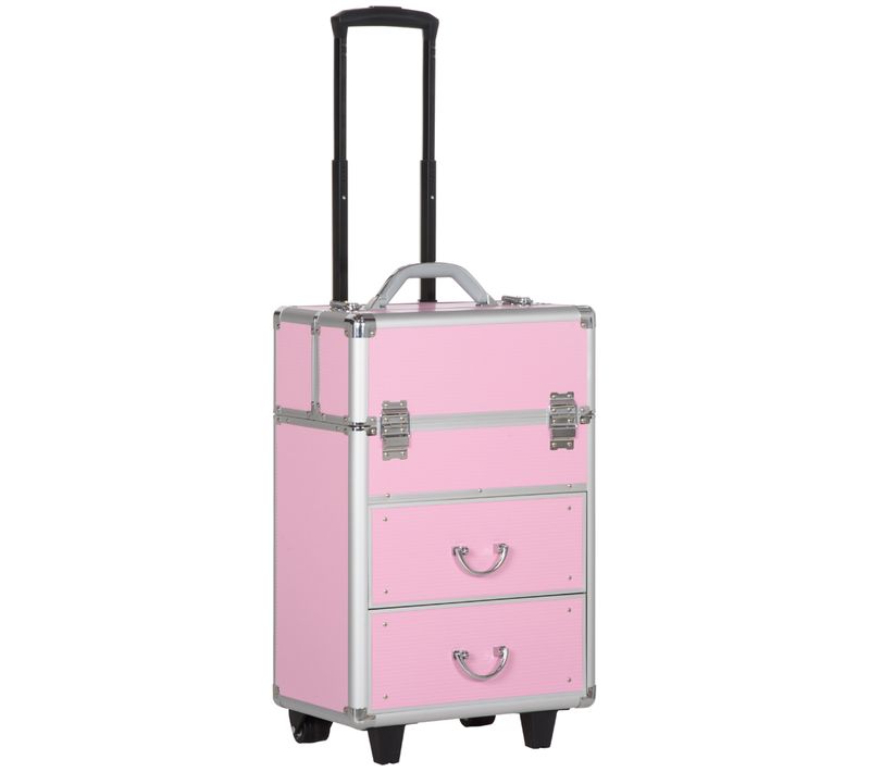 Valise Vanity Maquillage Poignée Telescopique
