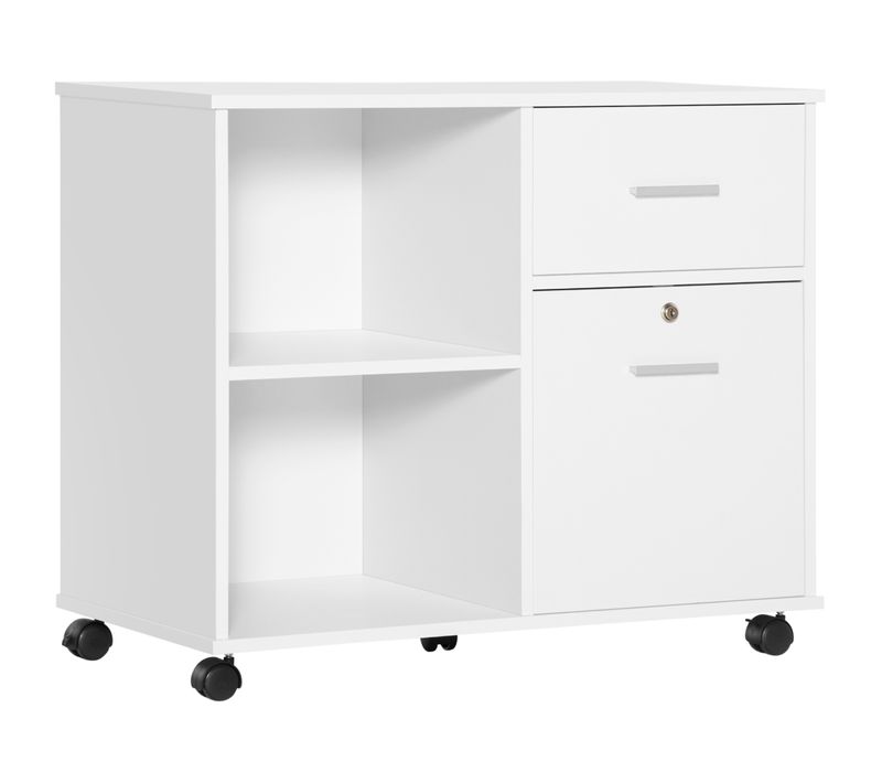 Support D'imprimante Organiseur Bureau Caisson Tiroir Verrouillable