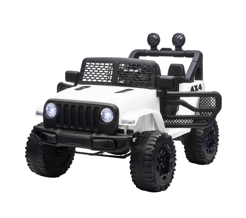 Voiture 4x4 Électrique Enfant 2 X 35 W 5 Km/h Max. Télécommande Blanc