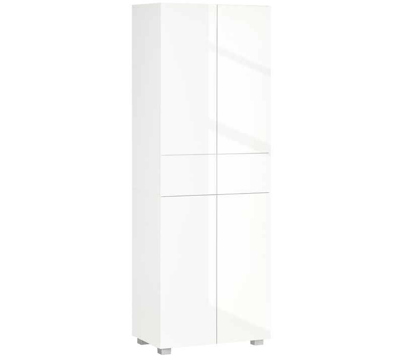 Buffet Haut De Cuisine Blanc Laqué Style Contemporain
