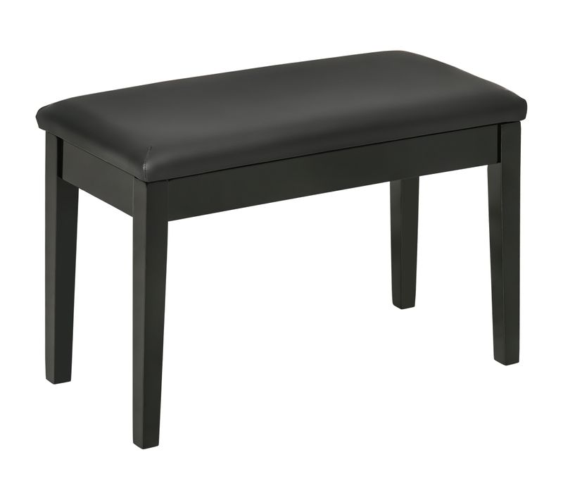 Banquette Tabouret De Piano Avec Coffre Noir