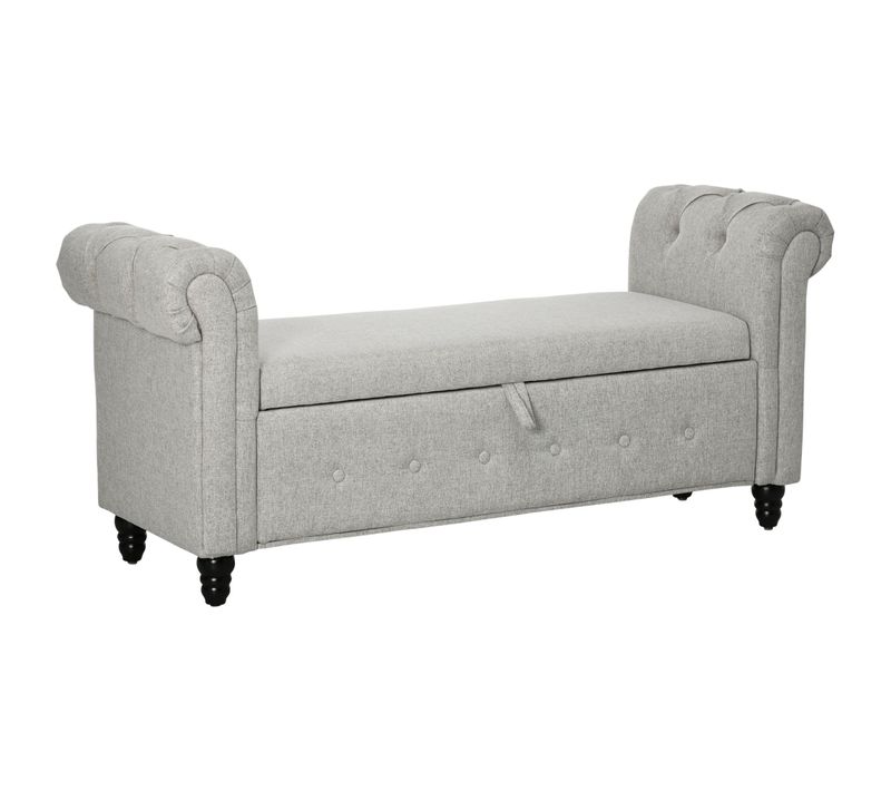 Banquette Coffre Rangement 2 En 1 Chesterfield Aspect Lin