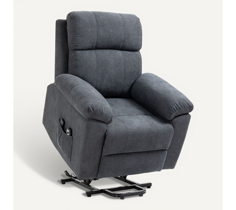 Fauteuil De Massage Releveur électrique Réglable Tissu Gris
