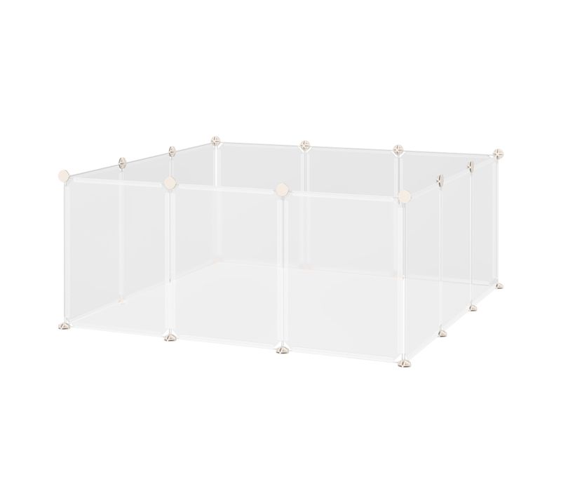 Cage Parc Enclos Modulable Petits Animaux Résine Pp Opaque