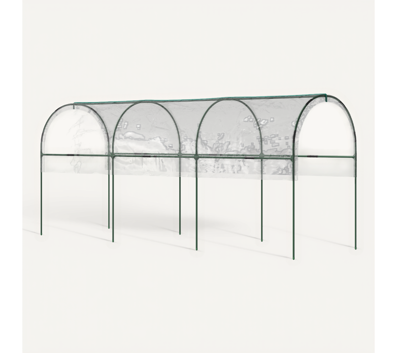 Serre De Jardin à Tomates Acier Thermolaqué Vert Pvc Transparent
