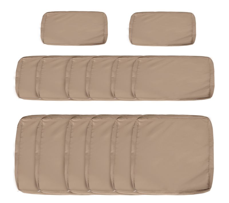 Lot De 14 Housses Rechange Coussins Salon De Jardin Polyester