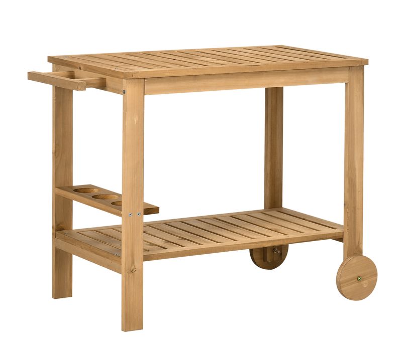 Desserte De Jardin 2 Niveaux Bois Sapin Pré-huilé