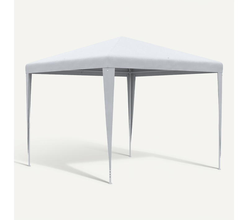Tonnelle Barnum De Jardin Métal époxy Toile Pe Haute Densité Blanc