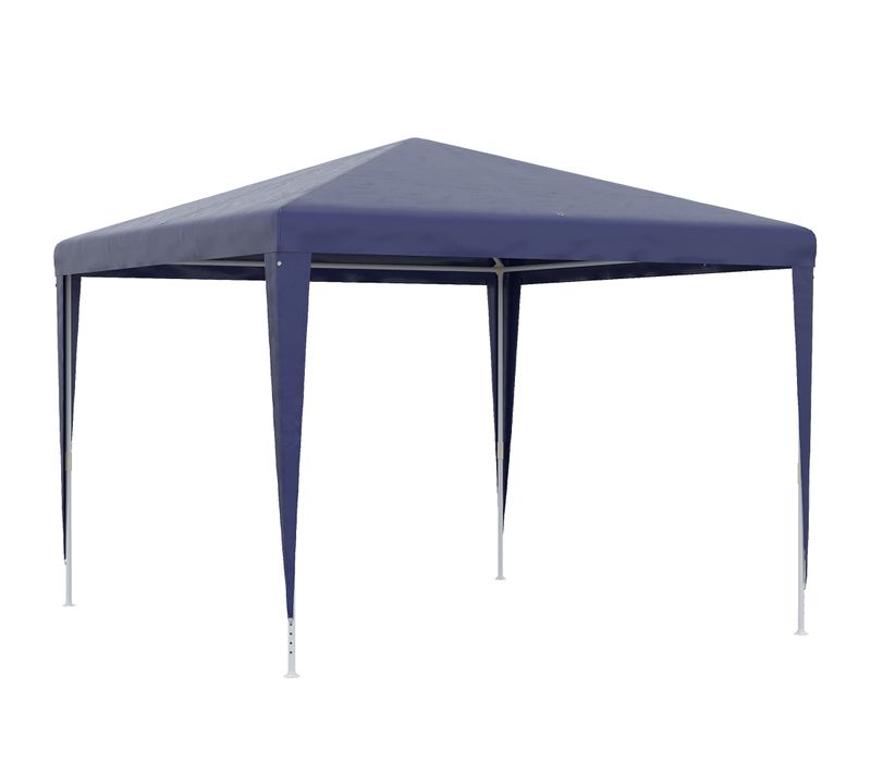 Tonnelle Barnum De Jardin Métal époxy Bâche Pe Haute Densité Bleu