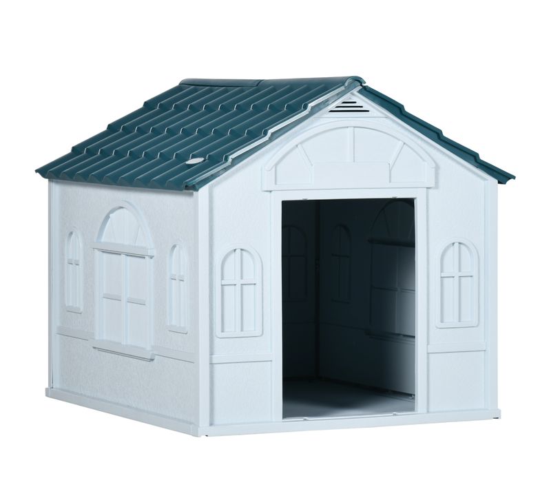 Niche Pour Chien Design Maisonnette Pp Bleu Blanc