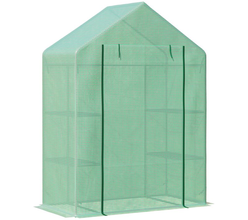 Serre De Jardin Balcon Porte Déroulante 4 étagères